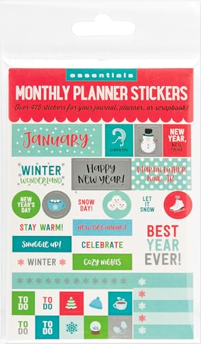 image for PETER PAUPER PRESS Essentials Month By Month Planner Stickers (set of 