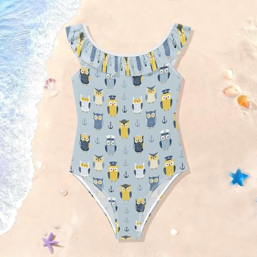 Traje de baño para niñas Yoogain con volantes suaves para verano 3