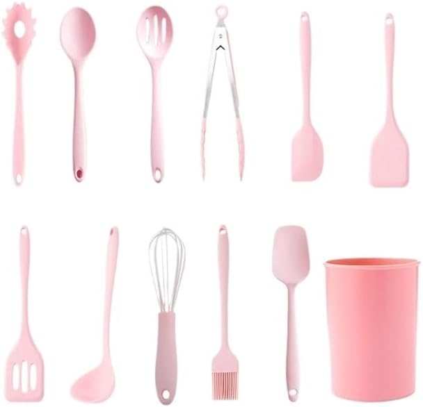 Mini Silicone Kitchenware Set of 12 Pieces High Temperature Resistant Spatula Oil Brush