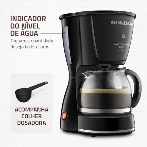 Cafeteira Elétrica Dolce Arome, Mondial, Preto, 550W, 110V - C-30-18X-FB