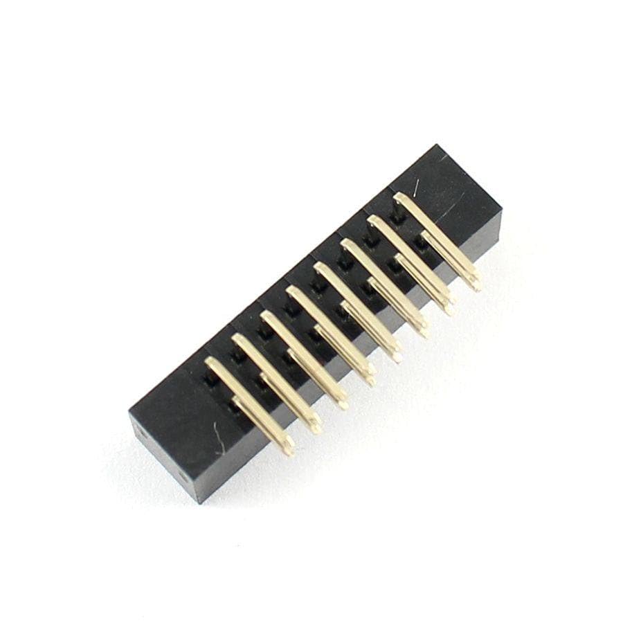 Generic 100 Pcs 2mm 2x8Pin 16 Pin Right Angle Male Shrouded IDC Box Header Connector