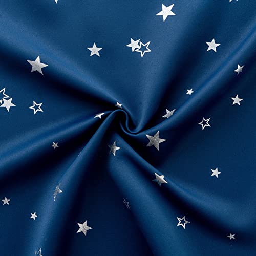 Mangata Casa Star Blackout Curtains For Bedroom- Cute Window Curtain Panels With Grommet For Kids Room-Drapes For Nursey Living Room 63 Inch Length 2 Panels(Navy,52X63In) #TOP2