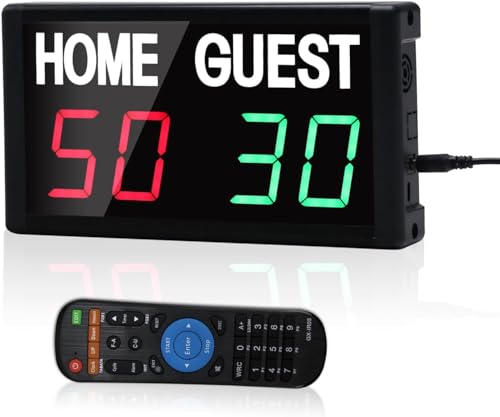 GAN XIN Tabellone segnapunti digitale a LED, portatile, elettronico, con