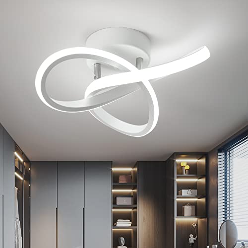 【Design perfetto】: questa piccola plafoniera a led moderna da 22 W ha dimensioni: 24 * 24 * 11cm Bianco freddo(6000 K), AC220 V, Illuminazione a soffitto design della barra luminosa a forma di petalo, che non solo ha il perfetto effetto visivo, ma aumenta anche la luminosità dello spazio interno, illumina perfettamente e decora i tuoi interni.