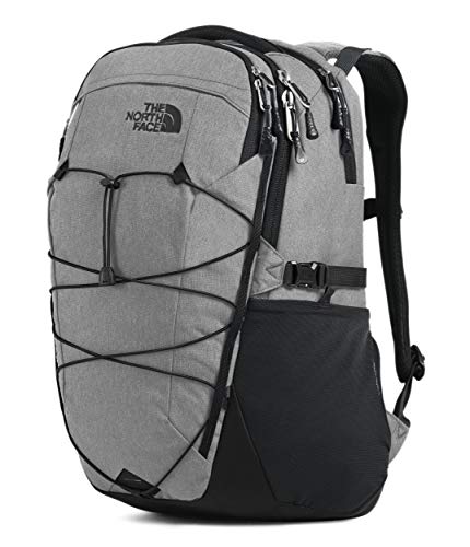 The North Face Borealis Laptop Backpack - Bookbag for Work, School, or Travel, Zinc Grey Dark Heather/TNF Black, One Size
