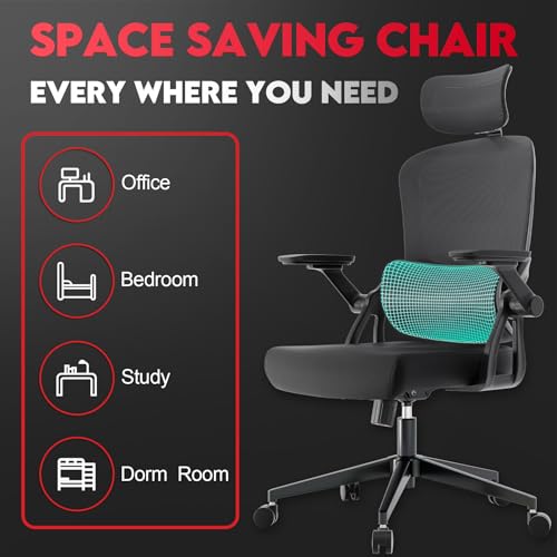 Laojawbow EC-218A-B-BK-FBA Ergonomic Office Chair - 500Lb Comfy Desk Chairs With Headrest And Lumbar Back Support thumb #2