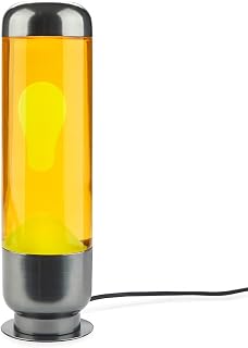 Balvi Lámpara Lava Capsule Color Naranja/Amarillo Diseño Moderno y Sofisticado para Decorar Aluminio/
