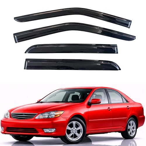 Image of KPY Rain Guards Fit for 2002-2006 Toyota Camry, Out-Channel Window Visors Vent Wind Deflectors 4PC, Car Accessories for 02-06 Camry