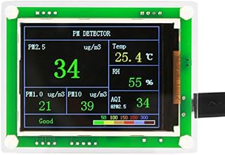 Air Quality Monitor, Portable Multifunctional Digital PM2.5 Air Quality Detector Monitor for Indoor Home, Car, Outdoors