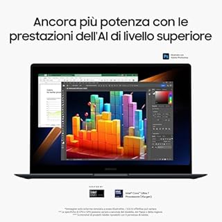 Samsung Galaxy Book4 Pro, Intel® Core™ Ultra 7 Processor, 16GB RAM, 512GB, Laptop 14" Dynamic AMOLED 2X touch, Windows 11 Home, Moonstone Gray [Versione Italiana]