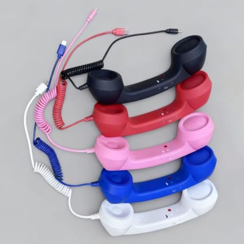 Image of Retro Phone Handset Phone Receiver for Mobile Phone Meetings All Smartphones Black Consumer Electronics| Home Telephones & Accessories| Corded Telephones