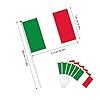 AhfuLife Italiane Bandiere Tenute a Mano, Mini Bandiera Italiana per Attività Patriottiche, Celebrazioni della Giornata Nazionale ed Eventi Sportivi, Decorazioni per Calcio Europeo (100 pezzi) #1