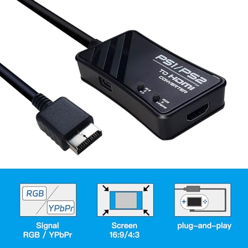 Convertisseur PS1/PS2 vers HDMI pour résoudre les problèmes d'affichage sur TV - 2