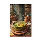 NLKQHTF Ajiaco - Póster de arte de comida colombiana, lienzo para decoración de pared, pinturas para sala de estar, dormitorio, 40 x 60 cm