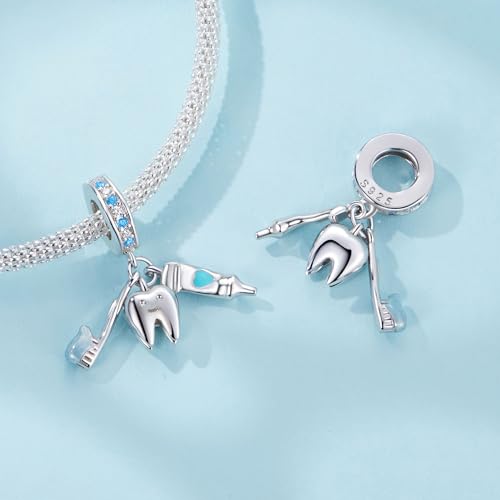 Colgante Cepillo de Dientes Plata 925 para Personalizar Pulseras 4