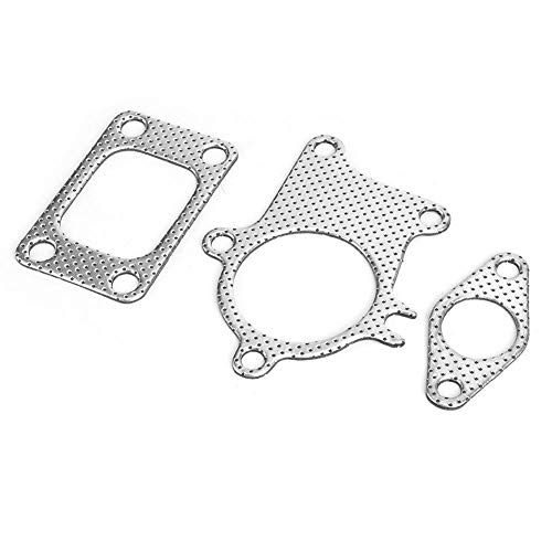 Suuonee Turbocharger Gasket, 38Mm/1.5In Gasket 5Bolt Downpipe Combo Kit Fitting For T3/T4 Turbocharger #TOP4