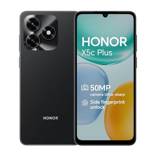 Honor X5c Plus Smartphone 4+256 GB(Ampliable hasta 1 TB) Android 15, Cámara Principal de 50 MP, Teléfonos Móviles, 6,74" LCD de 90 Hz, Teléfono Móvil Doble SIM, 5130 mAh Batería, Chip Helio G81,Negro