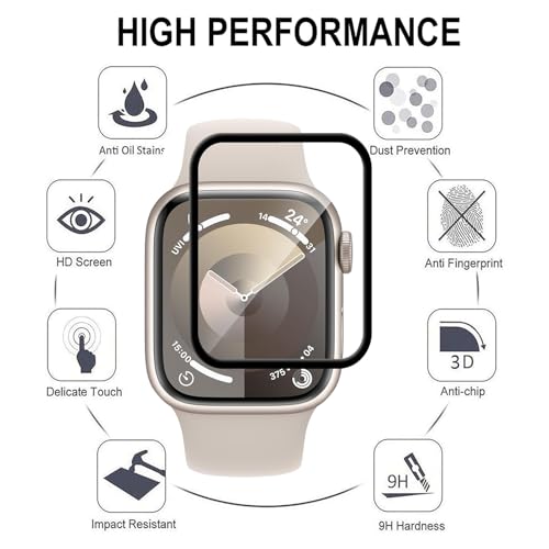 KZIOACSH Screen Protector for Apple Watch Series 9 41mm - Image 2