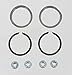 James Gasket Exhaust Port Gasket Kit - Graphite Wire Gaskets and Heavy-Duty Hex Nuts JGI-65324-83-KWG2