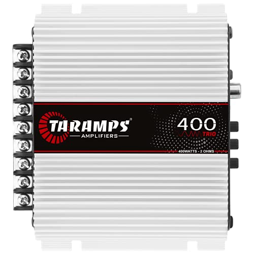 TARAMPS TRIO400 400 トリオクラスDアンプ 2オーム 400W RMS 1チャンネル 3出力 自動車エンハンスカーオーディオシステム（Amazon）
