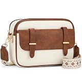 Organisation Parfaite pour Dire Adieu au Désordre: Dimensions idéales de 25 cm (L) × 18 cm (H) × 9 cm (P) pour contenir tous vos essentiels. Le sac bandoulière famme a deux compartiments principaux, poche avant à fermeture magnétique et poche arrière zippée : tout est à sa place, facilement accessible, pour une élégance sans effort au quotidien.