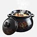 YUDIZWS Pentole di Argilla, Casseruola con Coperchio, Pentola di Terracotta, Pentole di Terracotta per Cucinare, Pentola per Stufato, Zuppa, Vapore, Resistente Ai Graffi,Nero,5.5L