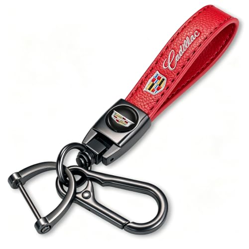 Image of Leather car Keychain 10 Set for Men and Women Family Present Keychain Key Ring Lanyard (red)