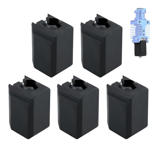 Image of 3D Printer Accessories for Bambu Labs X1C P1P P1S X1 Carbon Silicone Sock(5Pcs): for Nozzle Cover Extruder Hotend Protective Prevents Filament Buildup