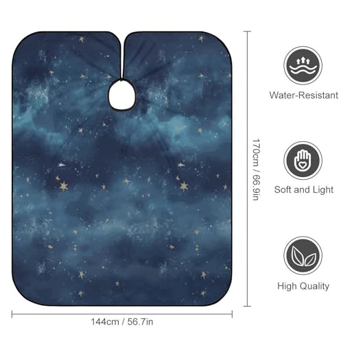 Capa de Barbería Night Sky Stars 66.9x56.7 pulgadas miniatura 2
