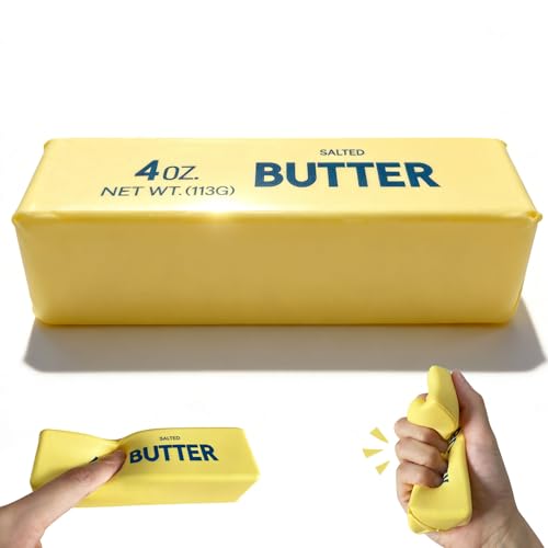 Slow Rebound Cute Butter Squeeze Stress Balls 2026 New Realistic Soft Butter Stick Fidget Toy Slow Rising Portable Squishy for Adults Anxiety & Stress Relief Sensory Gifts for Office Home1pcs