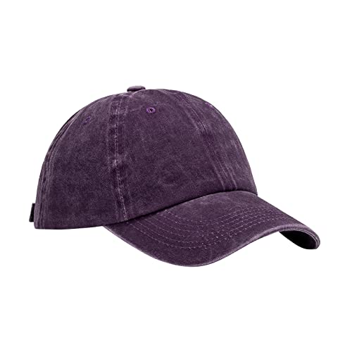 TDEOK Sombreros delgados Mujer Viscosa Hombres y Mujeres Moda de Verano Casual Gorra de béisbol Protección Solar Sombreros Snapback Gorra Niños 2 años, morado, Talla única Cover