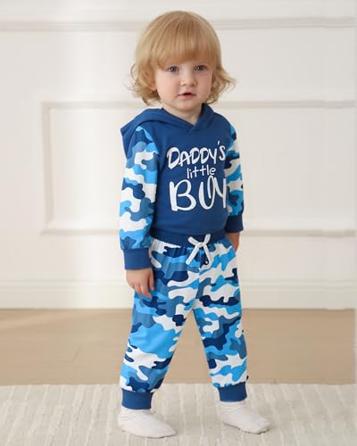 NZRVAWS Newborn Baby Boy Clothes Infant Boy Clothing Hoodie Sweatshirt Long Pants Outfit Set Fall Winter 0-18M2