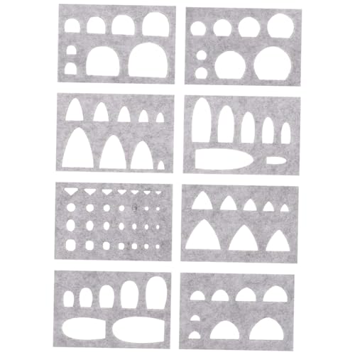 ARTIBETTER 1set DIY Needle Felt Template for Animal Eyes Ears Noses Wool Felting Mold for Crafting Projects Applique Stencil Kit for Boys and Girls Adults