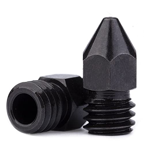 Lysee 3D Printer Parts & Accessories - high Temperature Hardened Steel Zortrax Nozzles for Zortrax M200 3D Printer PEI PEEK or Carbon Fiber Extruder - (Size: 1PC 0.4MM 1.75MM)