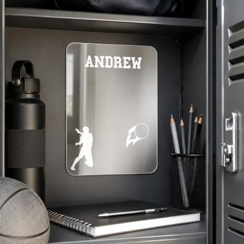 Personalized Sports Player Fan Team Club Locker Mirror Magnet – Back to School Decor, Colorful Magnetic Organizer Accessory for Gym, Home, Office & Refrigerator (Ping Pong)