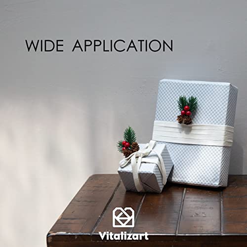 Vitalizart White Velvet Ribbon Set 3/8"" X 15Yd Wooden Spool Fabric Trim Eco-Friendly 3 Rolls * 5Yd For Christmas Wreath Decoration Handmade Craft Ornaments Gift Wrapping & Bow Making (Cream) #TOP3