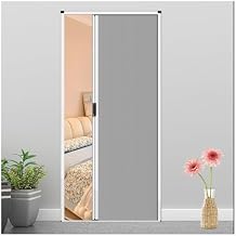Cellular Fabric Accordion Sliding Door Panels, 203cm/ 80 Tall Kitchen/Bathroom/Living Room Aluminum Screen Partition Doors, Temporary Room Divider DoorGray,70x80in181x203cm