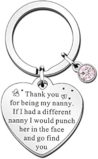 SMARGO Nanny Gifts Nanny Keyring from Grandchildren Christmas Birthday Keychain Gifts for Nanny