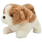 Juguete interactivo para perros, caminar, menear la cola, ladrar, perro de juguete eléctrico, lindo cachorro de peluche de simulación para niños, amigos, regalos para mascotas, etc.(Border collie)