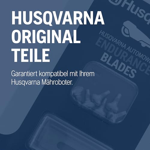 Husqvarna Automower® Endurance Messer – 6er-Pack Kohlenstoffstahl, 4-Kanten-Design für längere Lebensdauer und schärfere Schnitte