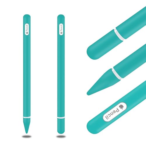 Image of Silicone Case for Apple Pencil Pro & Apple Pencil 2nd Generation, Light Pen Skin Cover Sleeve Accessories Soft Protective iPad Pencil Grip Holder with 2 Nib Covers, Mint Green