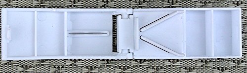 Preisvergleich Produktbild na-und Pillenteiler mit Edelstahlklinge 35x85mm weiss ABS Kunststoff