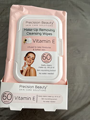 MAKE UP REMOVING CLEANSING WIPES, VITAMIN E 60CT