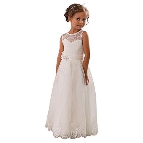 Aibaowedding Vintage Lace Tulle Dress for Girls Cover