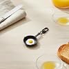 VEOWOO Fried Egg Pan Keychain – Cooking Keychains Bag Charms for Women, Kitchen Themed Key Chains Gifts for Cooking Lovers, Girls, Family #3