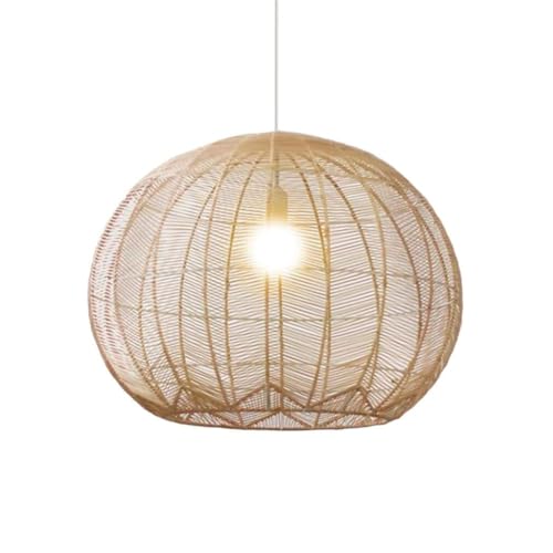 Lampe suspendue globe en rotin H3TF5J pour plafond et décoration bohème