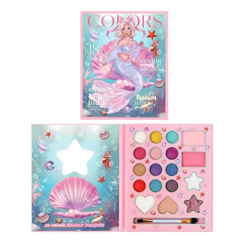 ZORVYN Set de Maquillaje Infantil para Niñas, No Tóxico y Lavable, Kit de Maquillaje DIY Princesa para Carnaval y Pintacaras Infantil (Paleta de Maquillaje Infantil)