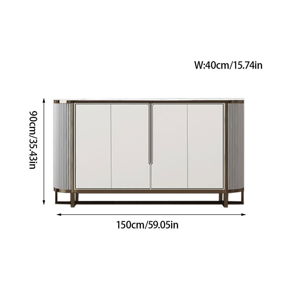 Armadietto da buffet in stile cinese, armadietto da ingresso per cucina, caffetteria, bar, credenza moderna in legno (M: 150 x 40 x 90 cm)