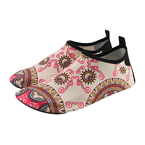 AUXDIQ Simskor badskor, vattenskor, strandskor, barfotaskor, snabbtorkande för kvinnor och män, Etnisk rosa, 38/39 EU