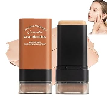 Makeup Foundation, Korea Flawless Eraser Foundation Stick, Instant Concealing Foundations Stick with Built-In Brush, Multi-use Hydrating Lightweight Foundations Sticks, Natural Finish 04#